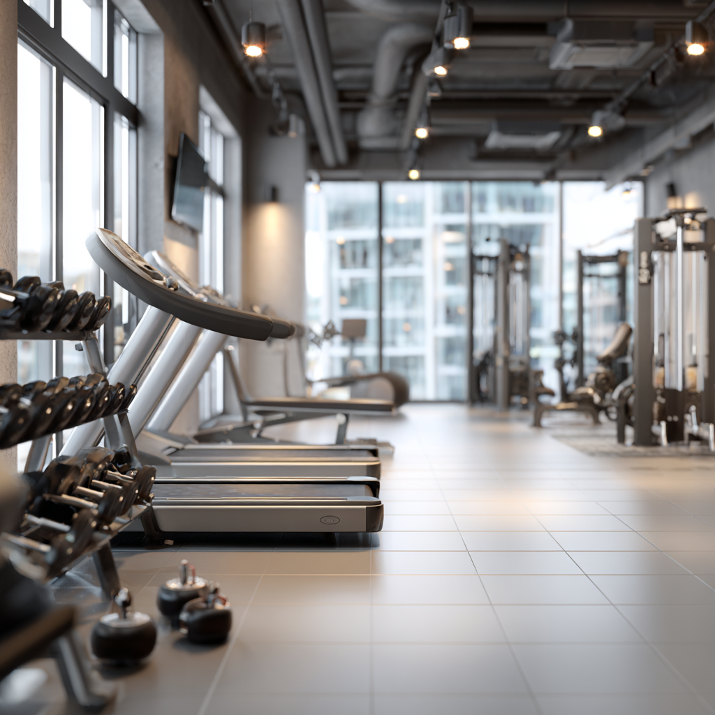 Люди тренуються у спортзалі